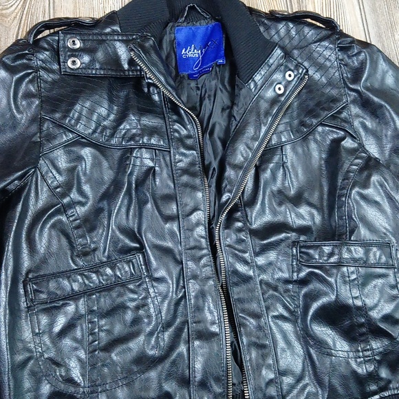 Black Faux Leather Moto Jacket - Picture 5 of 16